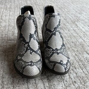 Lucky Brand Snakeskin Pattern Ankle Booties